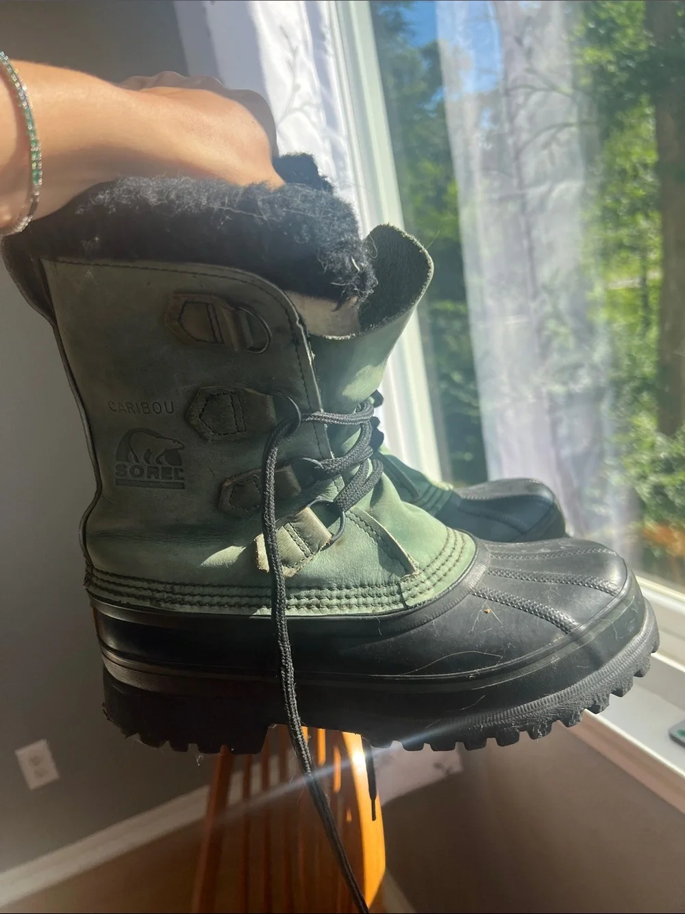 Sorel caribou Waterproof Winter Snow Boots - Green/Black